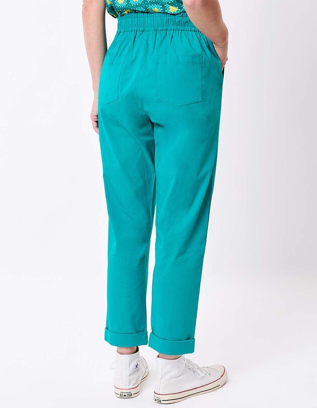 Pantalon chino &eacute;lastiqu&eacute; coton stretch imprim&eacute; Princesse Nomade