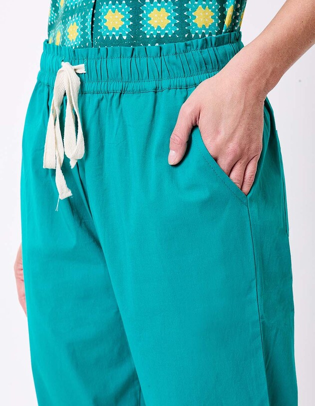 Pantalon chino &eacute;lastiqu&eacute; coton stretch imprim&eacute; Princesse Nomade