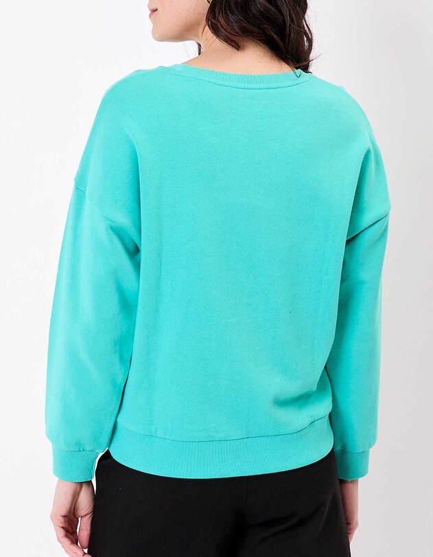 Sweat coton bio col rond imprim&eacute; Princesse Nomade