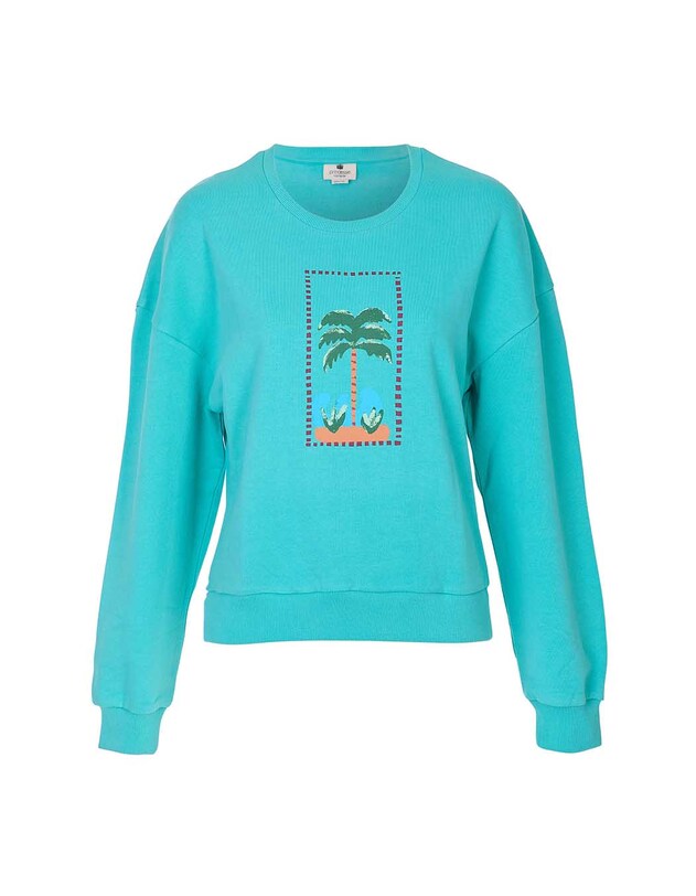 Sweat coton bio col rond imprim&eacute; Princesse Nomade