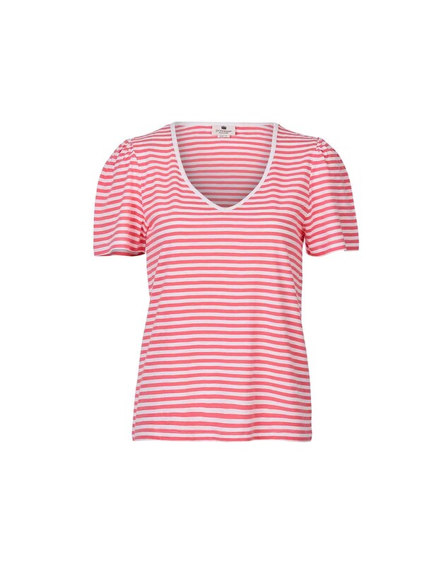T-shirt rayures coton bio imprim&eacute; Princesse Nomade