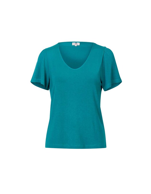 T-shirt maille fluide col V imprim&eacute; Princesse Nomade