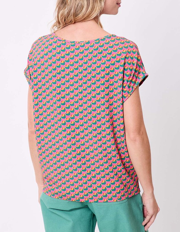 T-shirt loose maille fluide imprim&eacute; Princesse Nomade