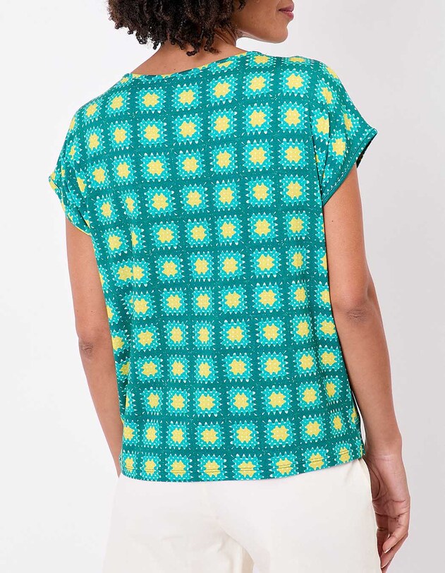 T-shirt loose maille fluide imprim&eacute; Princesse Nomade