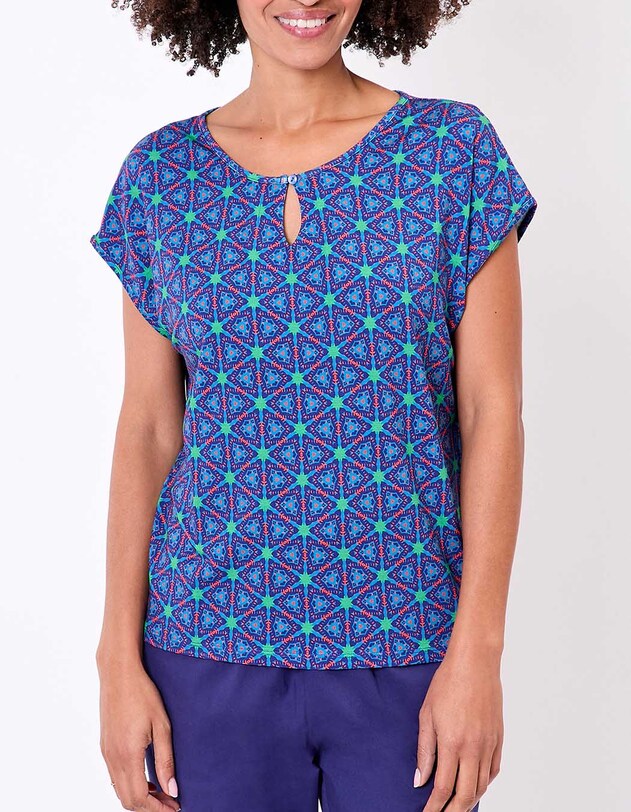 T-shirt loose maille fluide imprim&eacute; Princesse Nomade