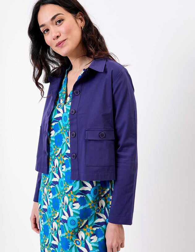 Veste courte coton stretch imprim&eacute; Princesse Nomade