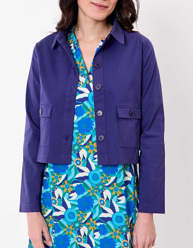Veste courte coton stretch imprim&eacute; Princesse Nomade