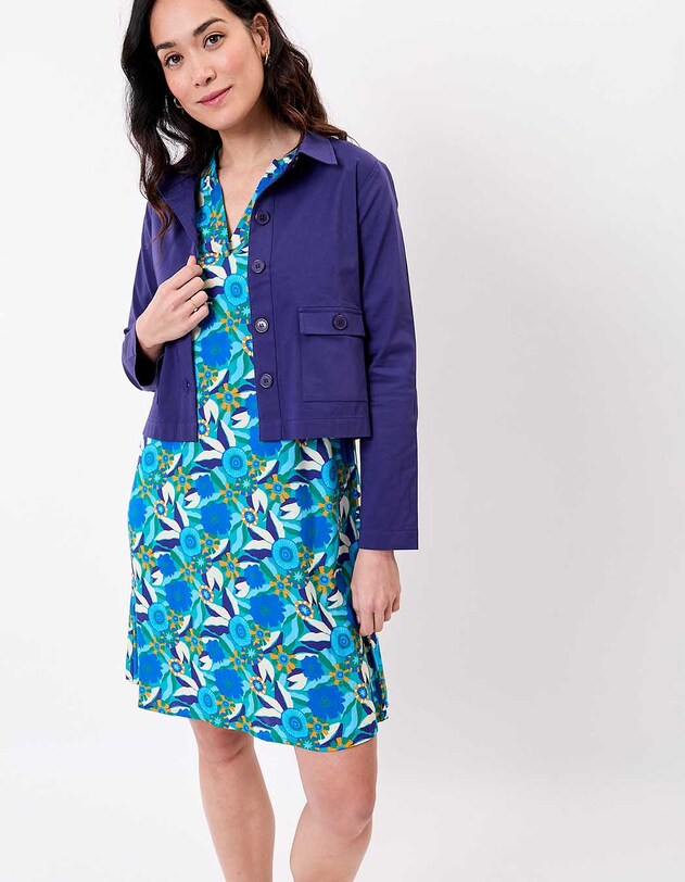 Veste courte coton stretch imprim&eacute; Princesse Nomade