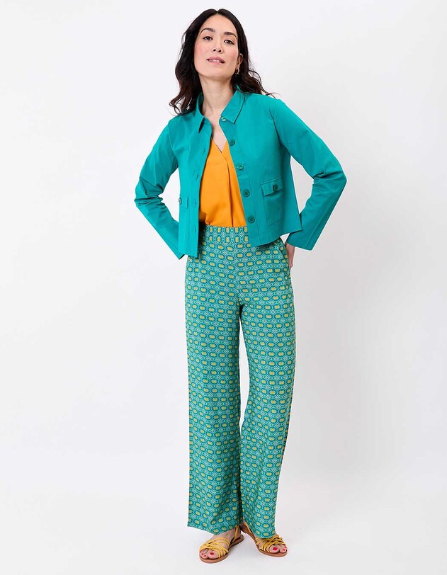 Veste courte coton stretch imprim&eacute; Princesse Nomade