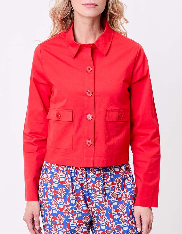 Veste courte coton stretch imprim&eacute; Princesse Nomade