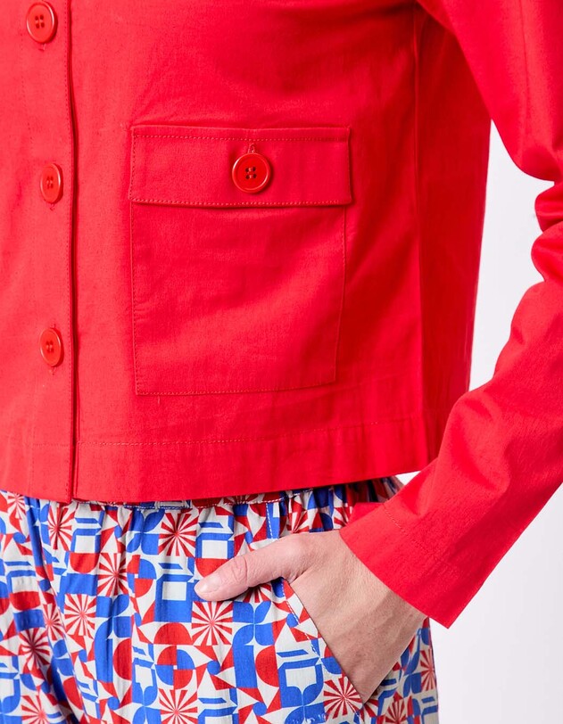 Veste courte coton stretch imprim&eacute; Princesse Nomade