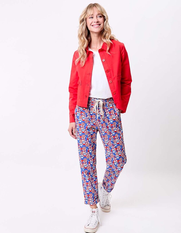 Veste courte coton stretch imprim&eacute; Princesse Nomade