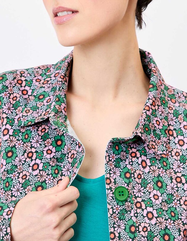 Veste courte coton stretch imprim&eacute; Princesse Nomade