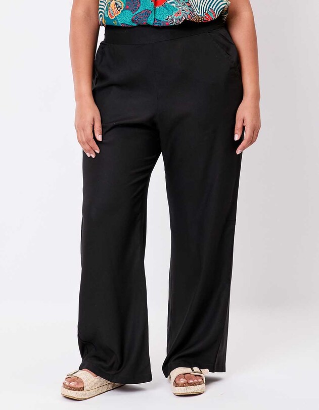 Pantalon fluide ample imprim&eacute; La Fianc&eacute;e