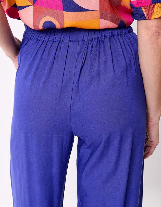 Pantalon fluide ample imprim&eacute; La Fianc&eacute;e
