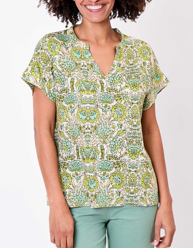 Tee shirt fluide lin imprim&eacute; La Fianc&eacute;e