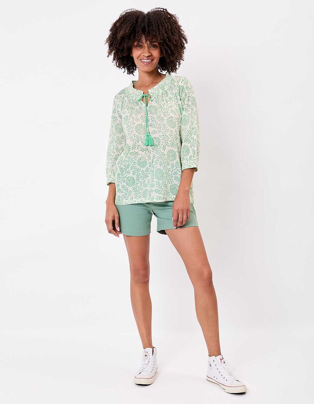 Blouse voile de coton bio ample imprim&eacute; La Fianc&eacute;e
