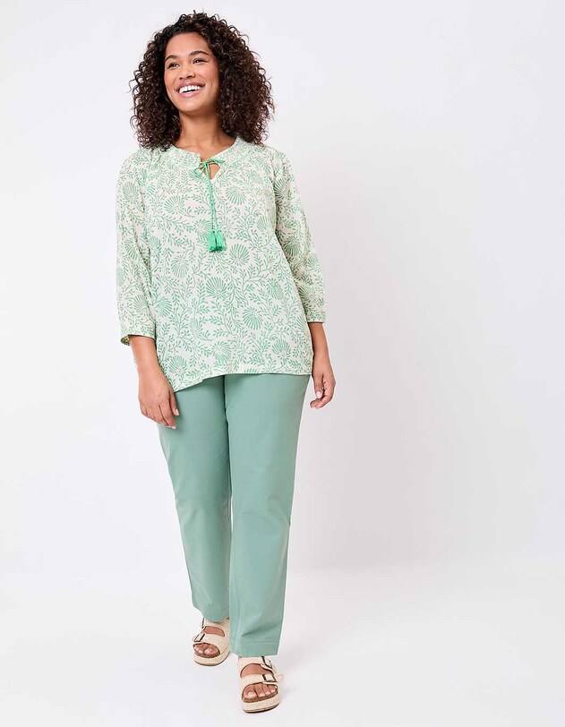 Blouse voile de coton bio ample imprim&eacute; La Fianc&eacute;e