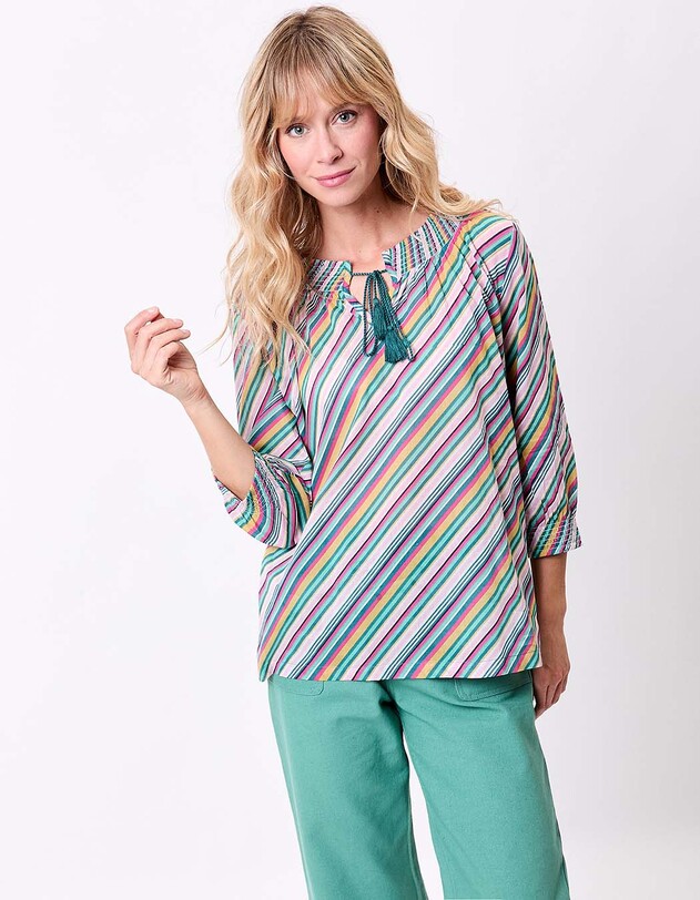 Blouse voile de coton bio ample imprim&eacute; La Fianc&eacute;e