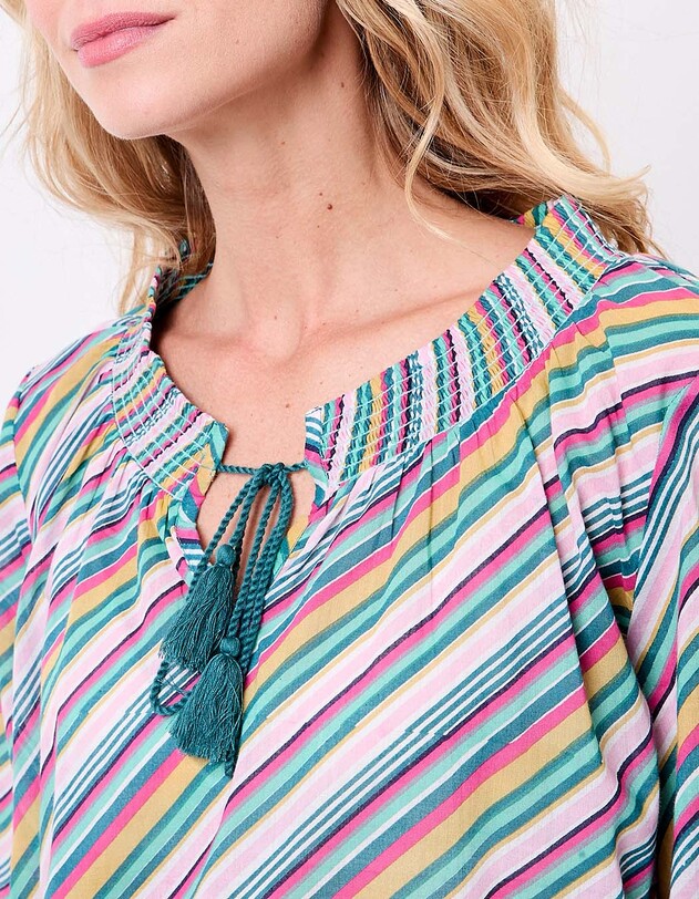 Blouse voile de coton bio ample imprim&eacute; La Fianc&eacute;e