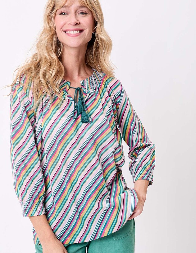 Blouse voile de coton bio ample imprim&eacute; La Fianc&eacute;e