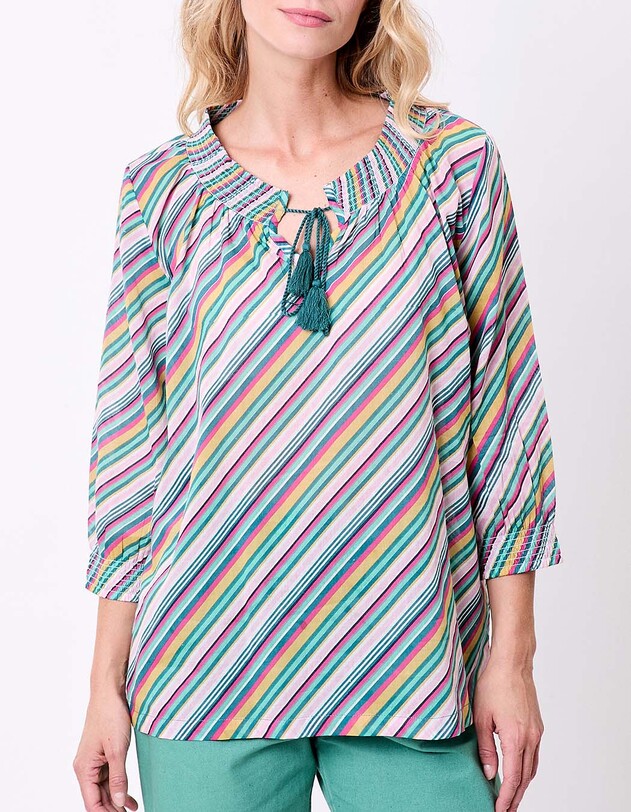 Blouse voile de coton bio ample imprim&eacute; La Fianc&eacute;e