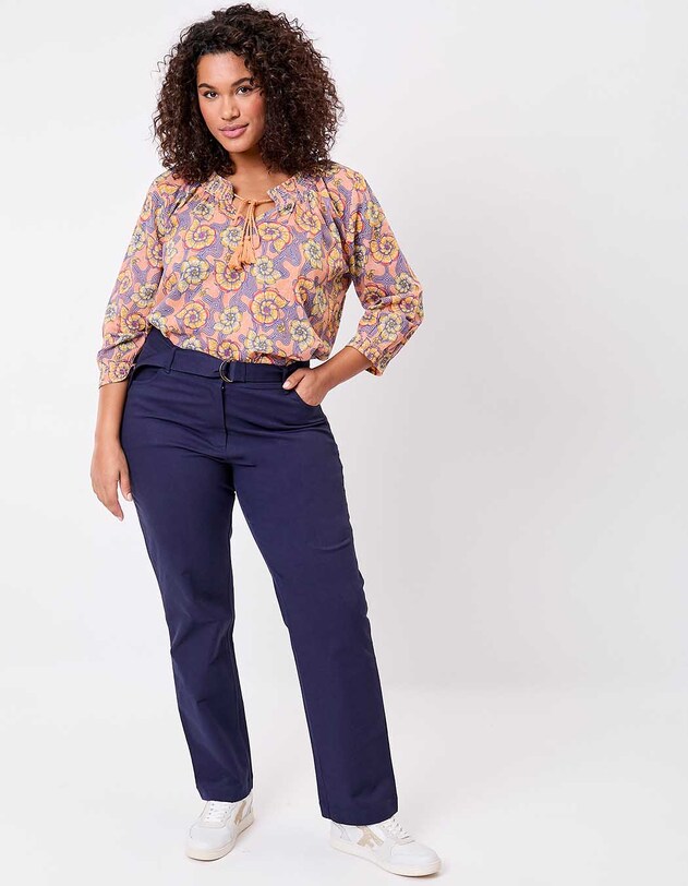 Blouse voile de coton bio ample imprim&eacute; La Fianc&eacute;e