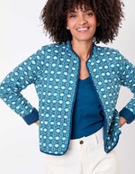 Veste matelassée réversible coton bio imprimé La Fiancée