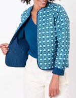 Veste matelassée réversible coton bio imprimé La Fiancée