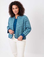 Veste matelassée réversible coton bio imprimé La Fiancée