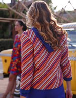 Veste matelassée réversible coton bio imprimé La Fiancée