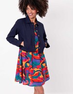 Veste courte en coton bio imprimé La Fiancée
