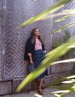 Veste courte en coton bio imprimé La Fiancée