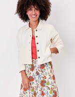 Veste courte en coton bio imprimé La Fiancée
