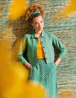 Veste courte en coton bio imprimé La Fiancée