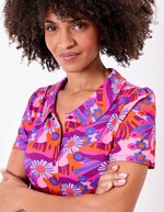 Chemisier maille manches courtes imprimé Princesse Nomade