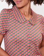 Chemisier maille manches courtes imprimé Princesse Nomade
