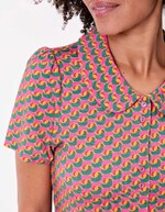 Chemisier maille manches courtes imprimé Princesse Nomade