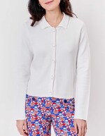 Gilet maille court droit imprimé Princesse Nomade