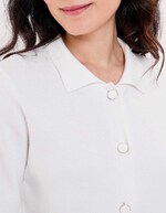 Gilet maille court droit imprimé Princesse Nomade