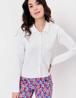 Gilet maille court droit imprimé Princesse Nomade