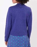 Gilet maille court droit imprimé Princesse Nomade
