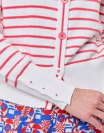 Gilet maille rayures col polo imprimé Princesse Nomade