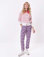 Gilet maille rayures col polo imprimé Princesse Nomade