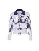 Gilet maille rayures col polo imprimé Princesse Nomade
