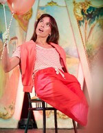 Pantalon chino élastiqué coton stretch imprimé Princesse Nomade