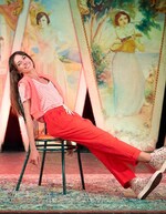 Pantalon chino élastiqué coton stretch imprimé Princesse Nomade
