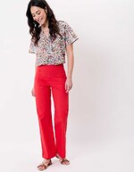 Pantalon à pont large coton stretch imprimé Princesse Nomade