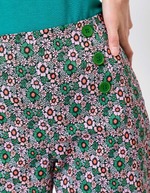 Pantalon à pont large coton stretch imprimé Princesse Nomade