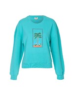 Sweat coton bio col rond imprimé Princesse Nomade